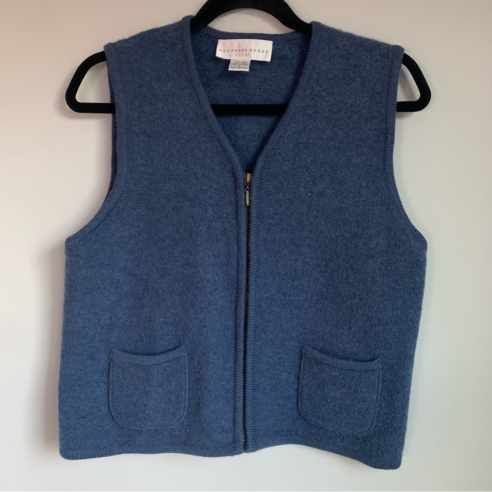 VIntage Geoffrey Beene Sport Wool Zip Cardigan